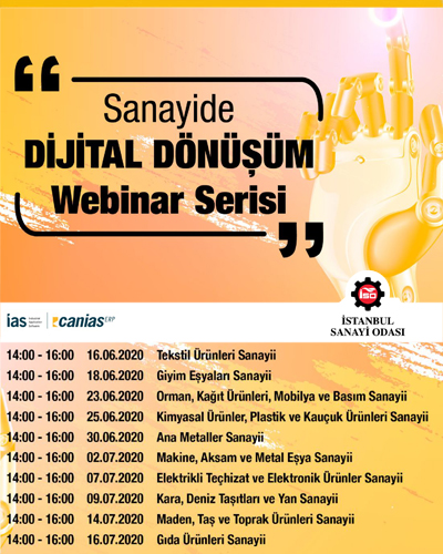 IAS ve ISO İşbirliği İle  Sektörel Dijital Dönüşüm Webinar’ları Başlıyor