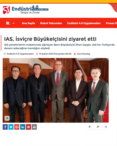 caniasERP IAS İsviçre Buyukelcisini Ziyaret Etti 